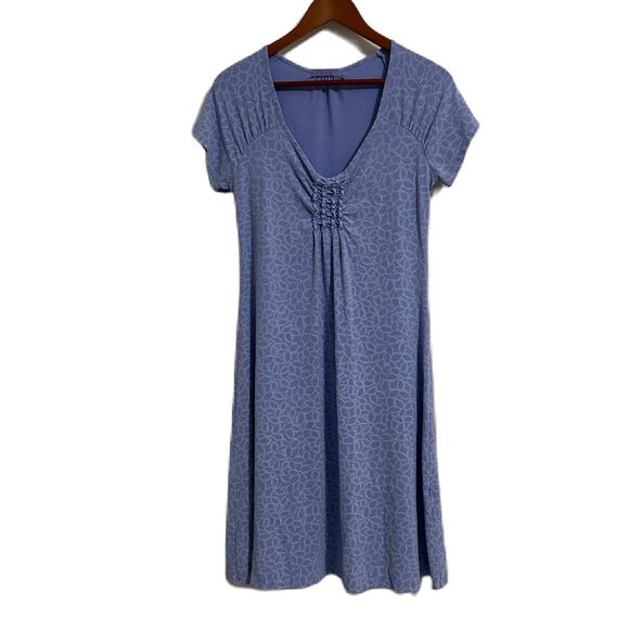 fresh produce Dresses & Skirts - Fresh Produce Dress Women M Blue Emma Floral Pullover Stretch Cottage Comfy USA
